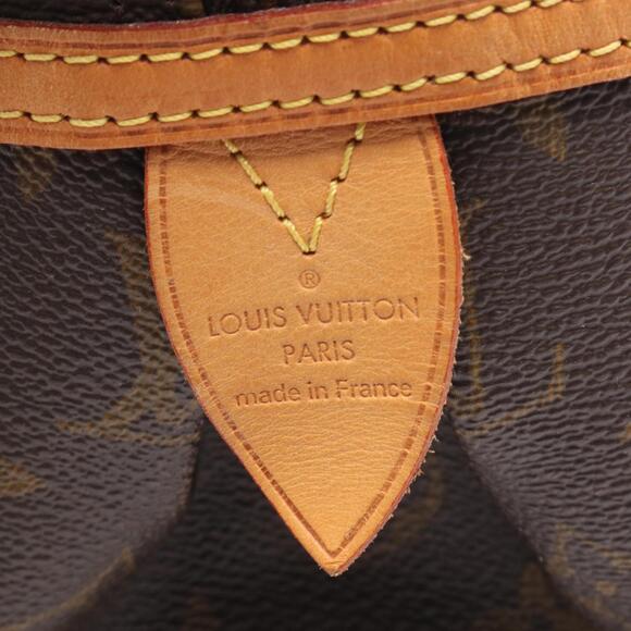 LOUIS VUITTON Authentic Brown Monogram Leather Shoulder Bag